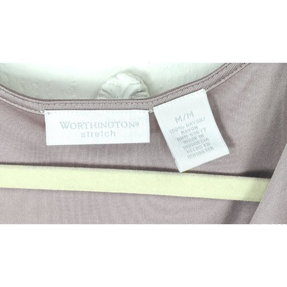 Worthington Stretch slinky fitted sleeveless tank top - Picture 3 of 4